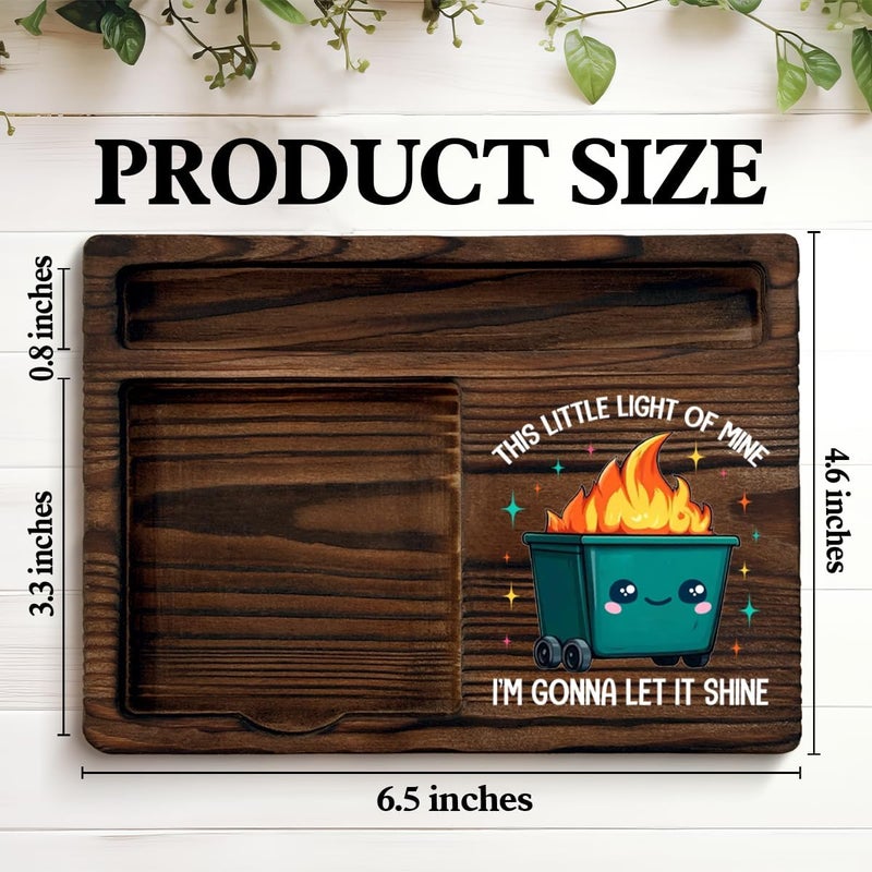 QODMGD Funny Office Dumpster Fire Sticky Note Holder Dumpster Fire Gifts This Little Light of Mine I'm Gonna Let It Shine Post It Note Dispenser for Office Cubicle Desk Decor - Image 2